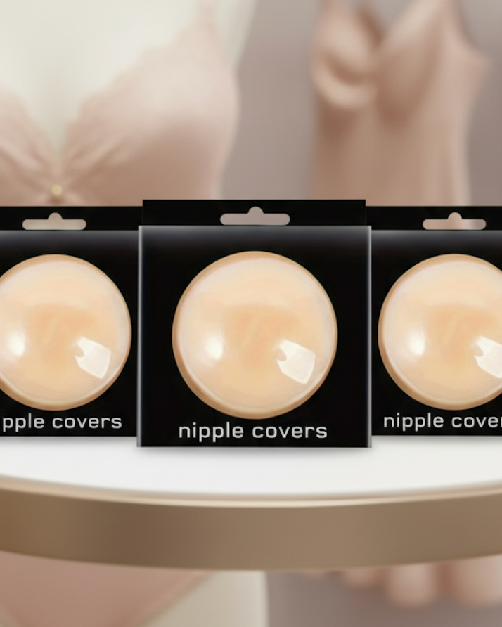 Pack of 3 Non-Adhesive Silicone Nipple Cover Petal Patch