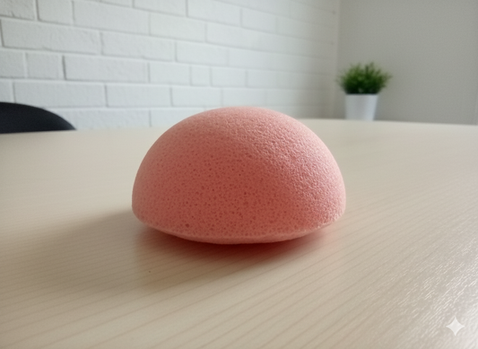 Konjac Facial Sponge with lanyard for deep cleansing and exfoliation