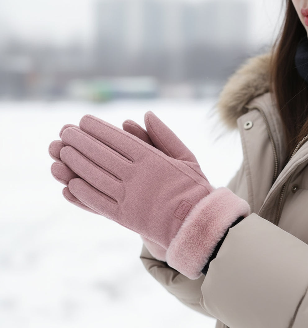 Fuzzy Ended Touchscreen Winter Gloves