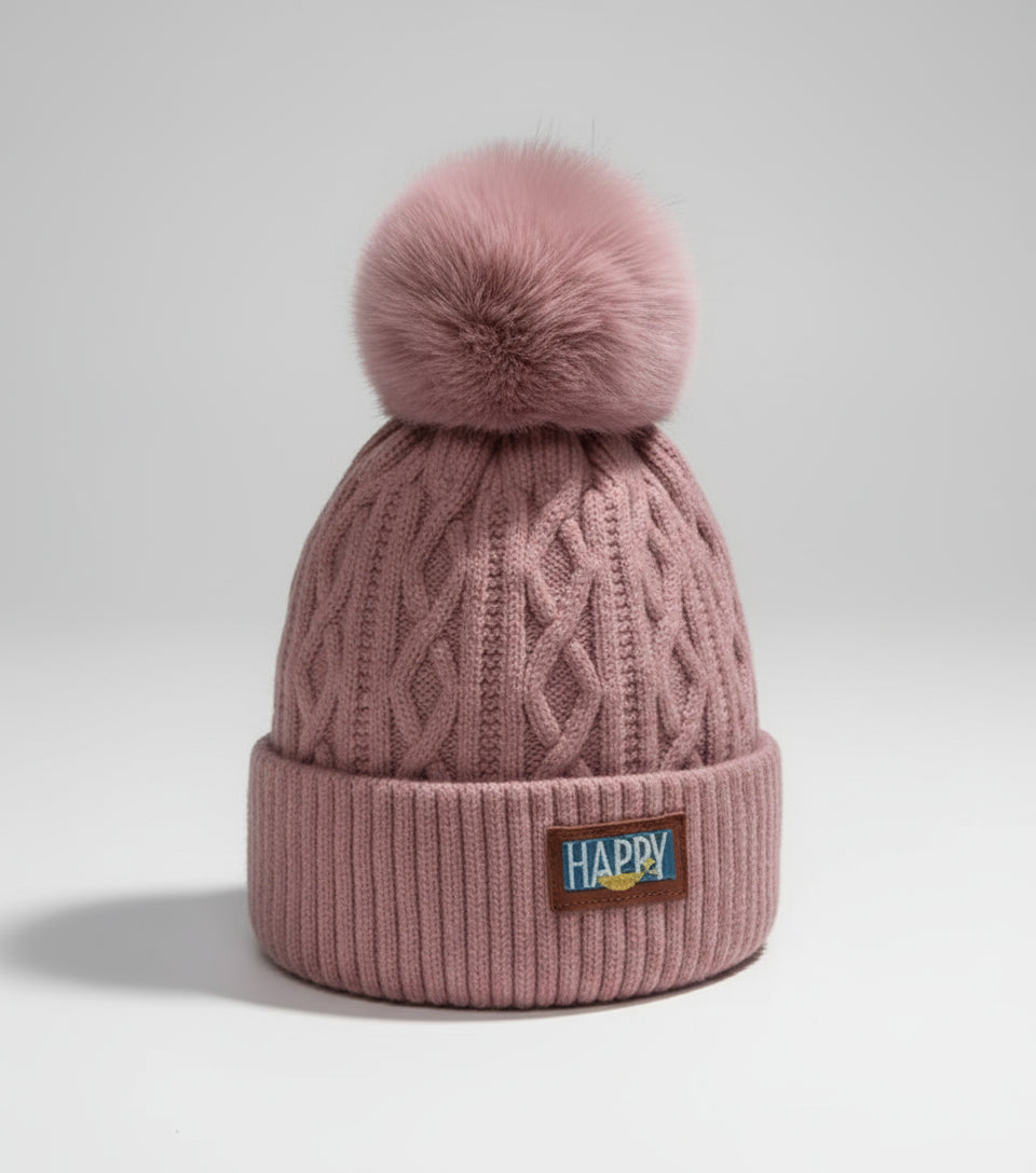 Happy Knitted Beanie