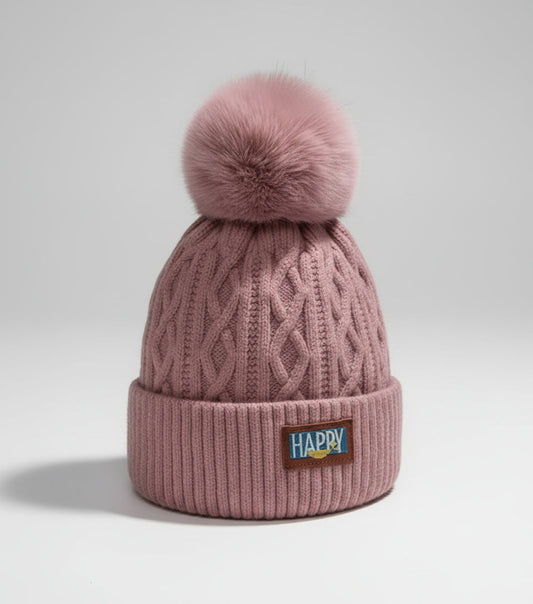 Happy Knitted Beanie