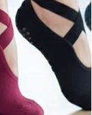 women’s yoga pilates ballet socks with cross straps