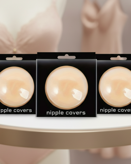 Pack of 3 Non-Adhesive Silicone Nipple Cover Petal Patch