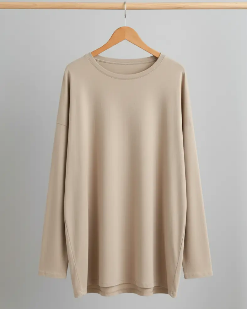 Oversized Long Sleeve Crewneck T-Shirt