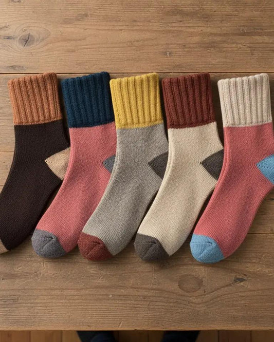 Women's Color Blocked Warm Socks